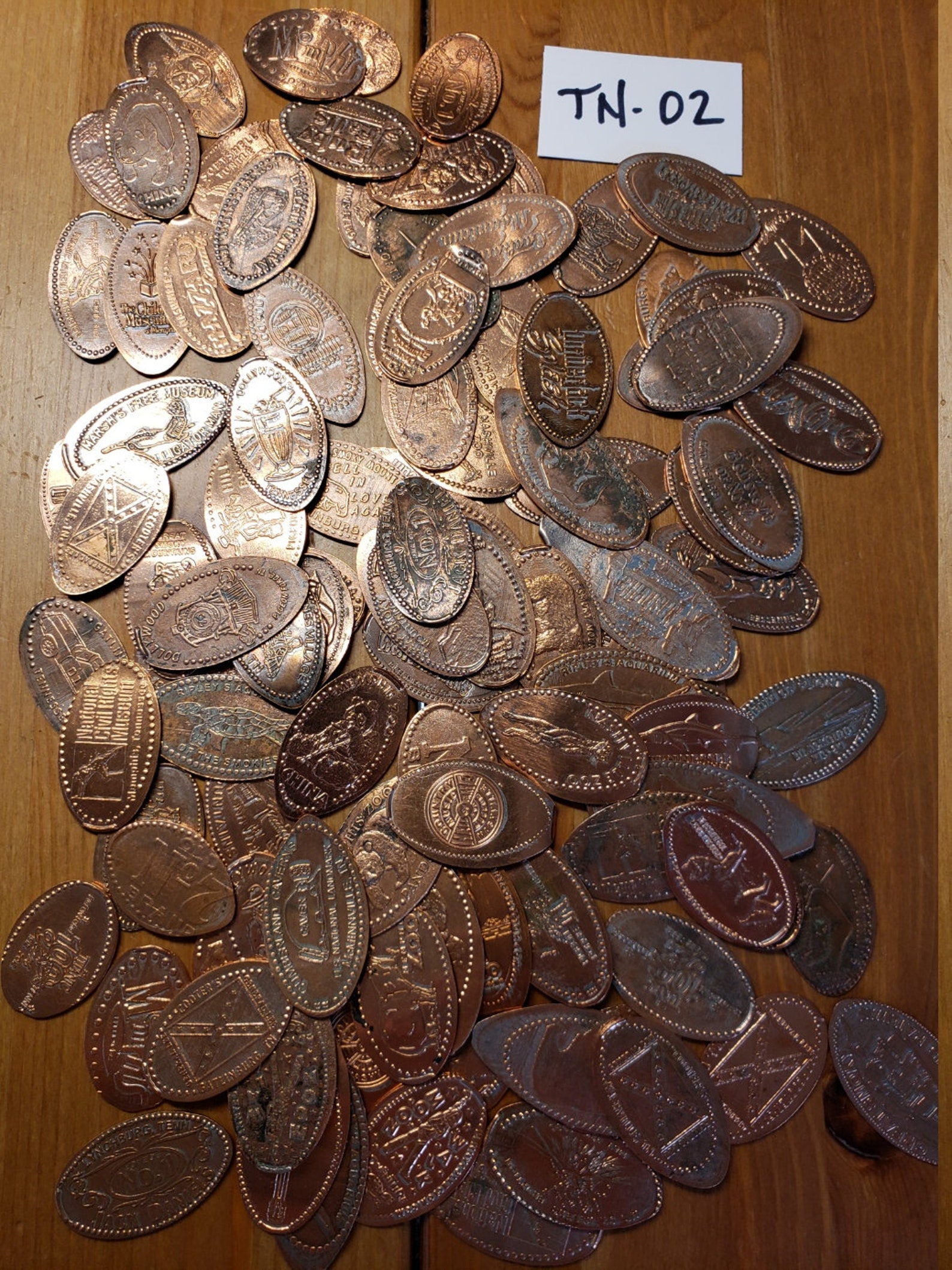 Elongated Pressed Penny Lot of 100 from Tennessee Etsy