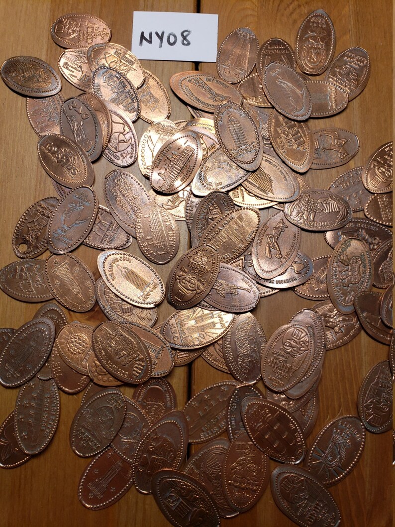 Elongated Pressed Penny Lot of 100 from New York Etsy