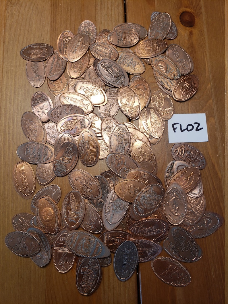 Elongated Pressed Penny Lot of 100 from Florida Etsy