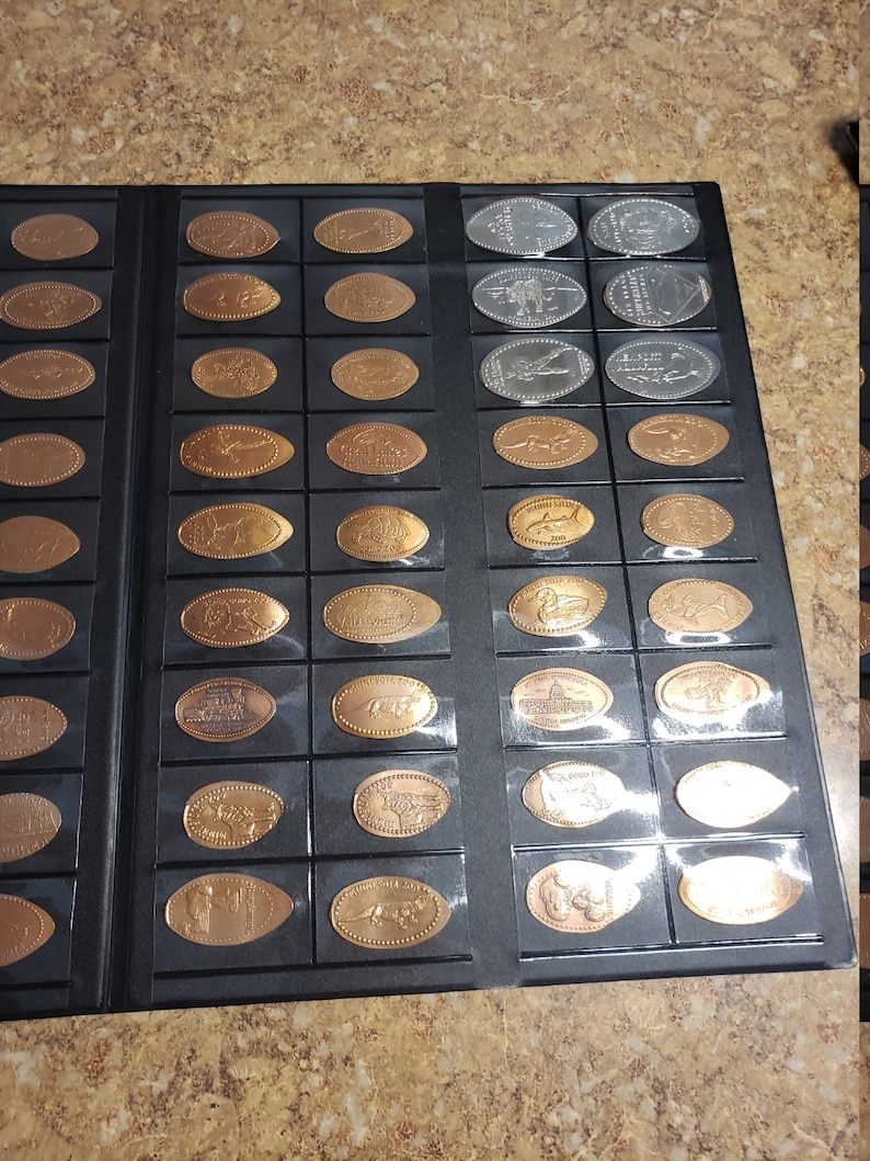 Elongated / Pressed Penny Book Holds 144 Pennies Nickels Etsy