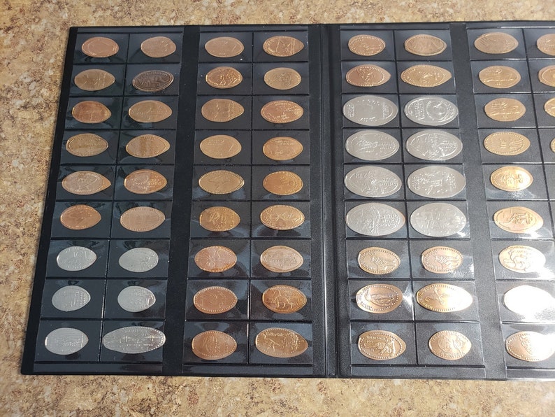 Elongated / Pressed Penny Book Holds 144 Pennies Nickels Etsy
