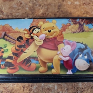 May include: A Winnie the Pooh themed DVD case featuring Winnie the Pooh, Tigger, Piglet, and Eeyore. The characters are standing in a field with a blue sky and green grass.