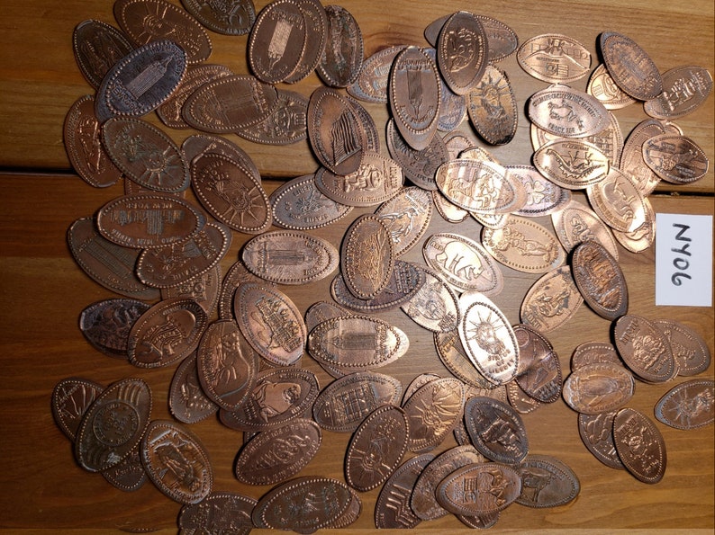 Elongated Pressed Penny Lot of 100 from New York Etsy