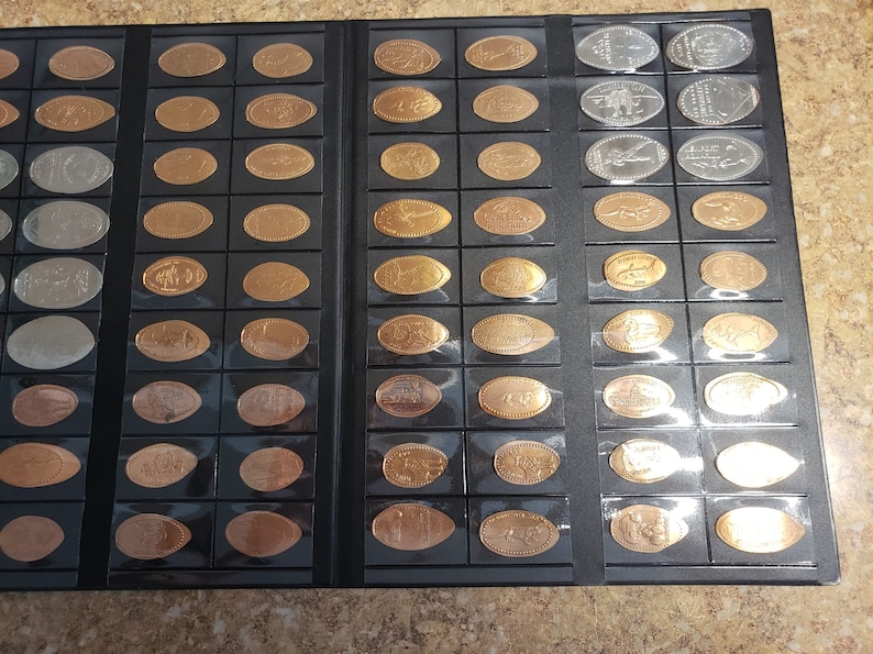 Large Elongated / Pressed Penny Book Holds 144 Coins Etsy
