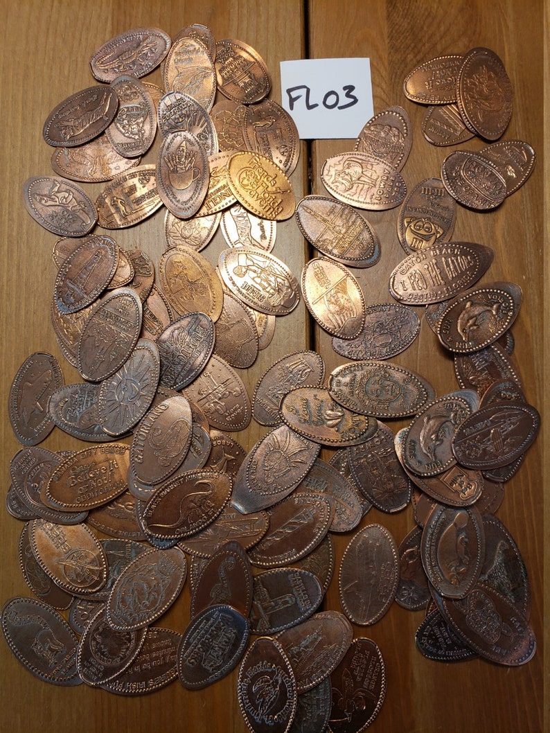 Elongated Pressed Penny Lot of 100 from Florida Etsy