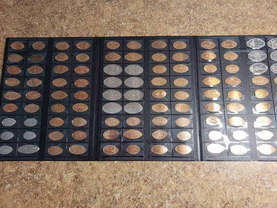 Large Elongated / Pressed Penny Book Holds 144 Coins 