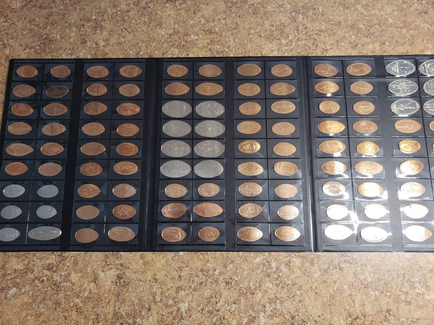Large Elongated / Pressed Penny Book Holds 144 coins