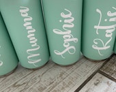 Personalised Insulated Tumbler,Personalised Reusable Tumbler,Stainless Steel Insulated Bottles,Bridesmaid Gifts,Water Bottle Flip Straw