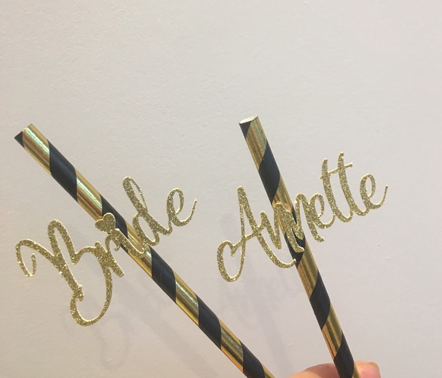Personalised name straws Birthday straws with names Hen Etsy