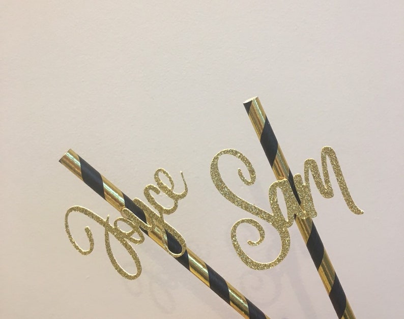 Personalised name straws Birthday straws with names Hen Etsy