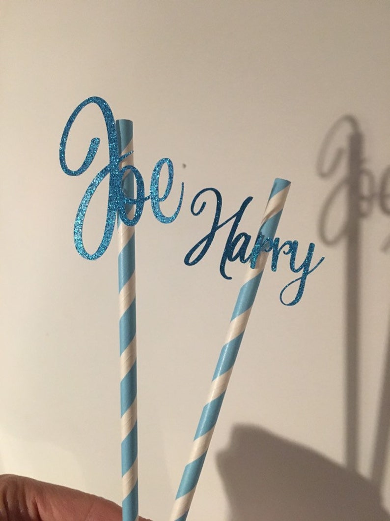 Personalised name straws Birthday straws with names Rose Etsy