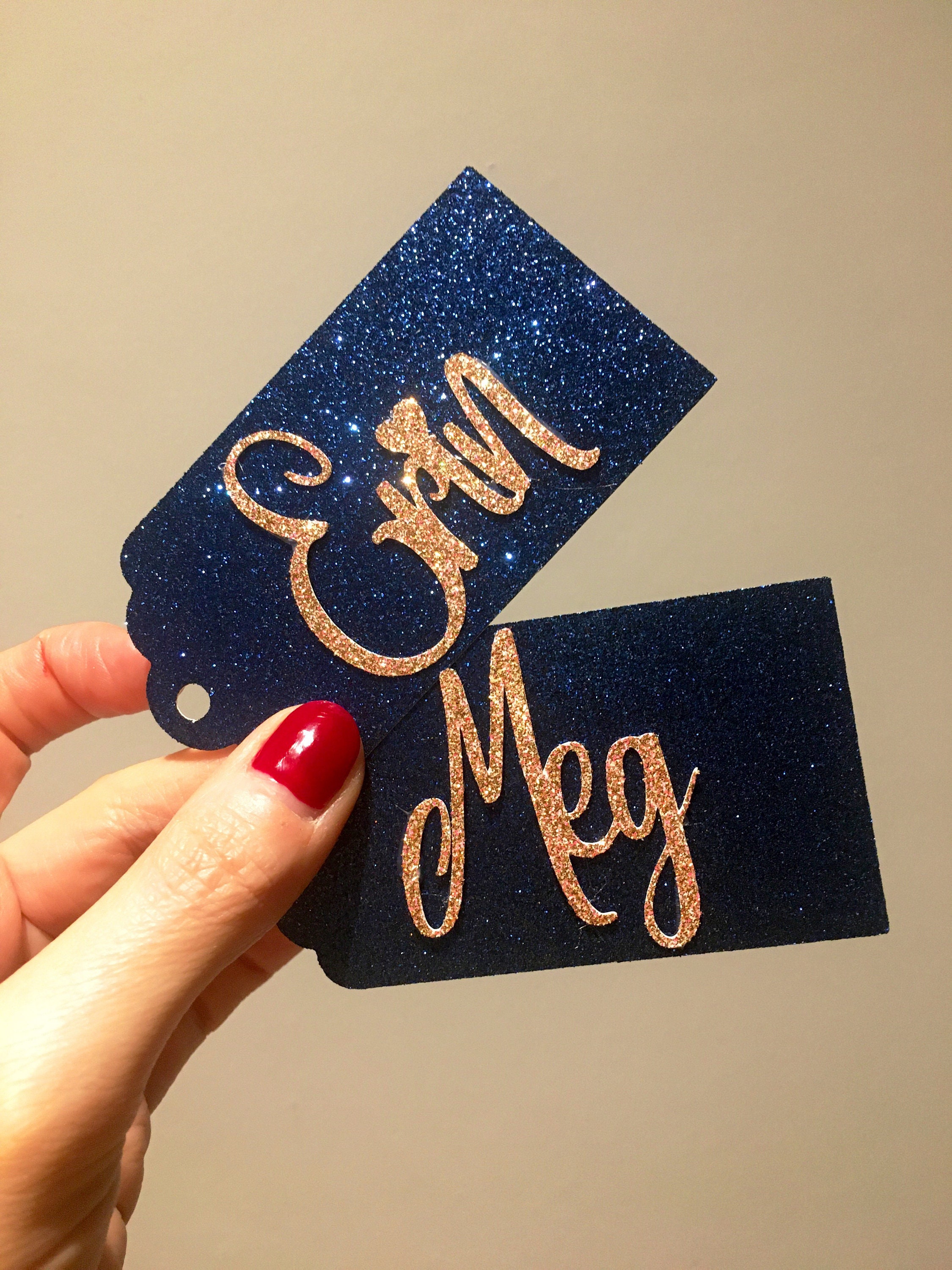 Personalised Glitter Party Bag Name Tags Party Favour Bag Etsy