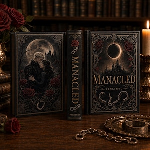 Manacled Large Hardcover Novel, Full Series A4 Book, Color Printed Art Pages, Handmade Gothic Book Gift