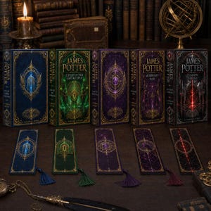 James Potter Complete Series, 5 Volume Fantasy Hardcover Set with Bookmarks, Magical Bookshelf Gift for Readers
