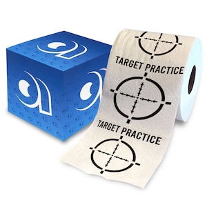 Printed TP Target Practice Printed Toilet Paper Gag Gift – Funny Toilet Paper Roll For Prank, Bathroom Decor, Novelty Gift – 500 Sheets