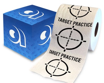 Printed TP Target Practice Printed Toilet Paper Gag Gift – Funny Toilet Paper Roll For Prank, Bathroom Decor, Novelty Gift – 500 Sheets