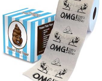 Printed TP Dinosaur T-Rex Poop Printed Toilet Paper Gag Gift – Funny Toilet Paper Roll For Prank, Surprise, Novelty Gift – 500 Sheets