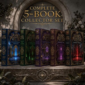 James Potter Complete 5 Book Hardcover Set, Dark Academia Fantasy Collection, Collector Edition with 5 Matching Bookmarks Gift For Reader