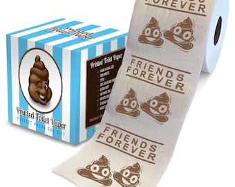 Printed TP Friends Forever Printed Toilet Paper Gag Gift – Funny Toilet Paper Roll For Prank, Surprise, Bathroom Decor, Gift – 500 Sheets