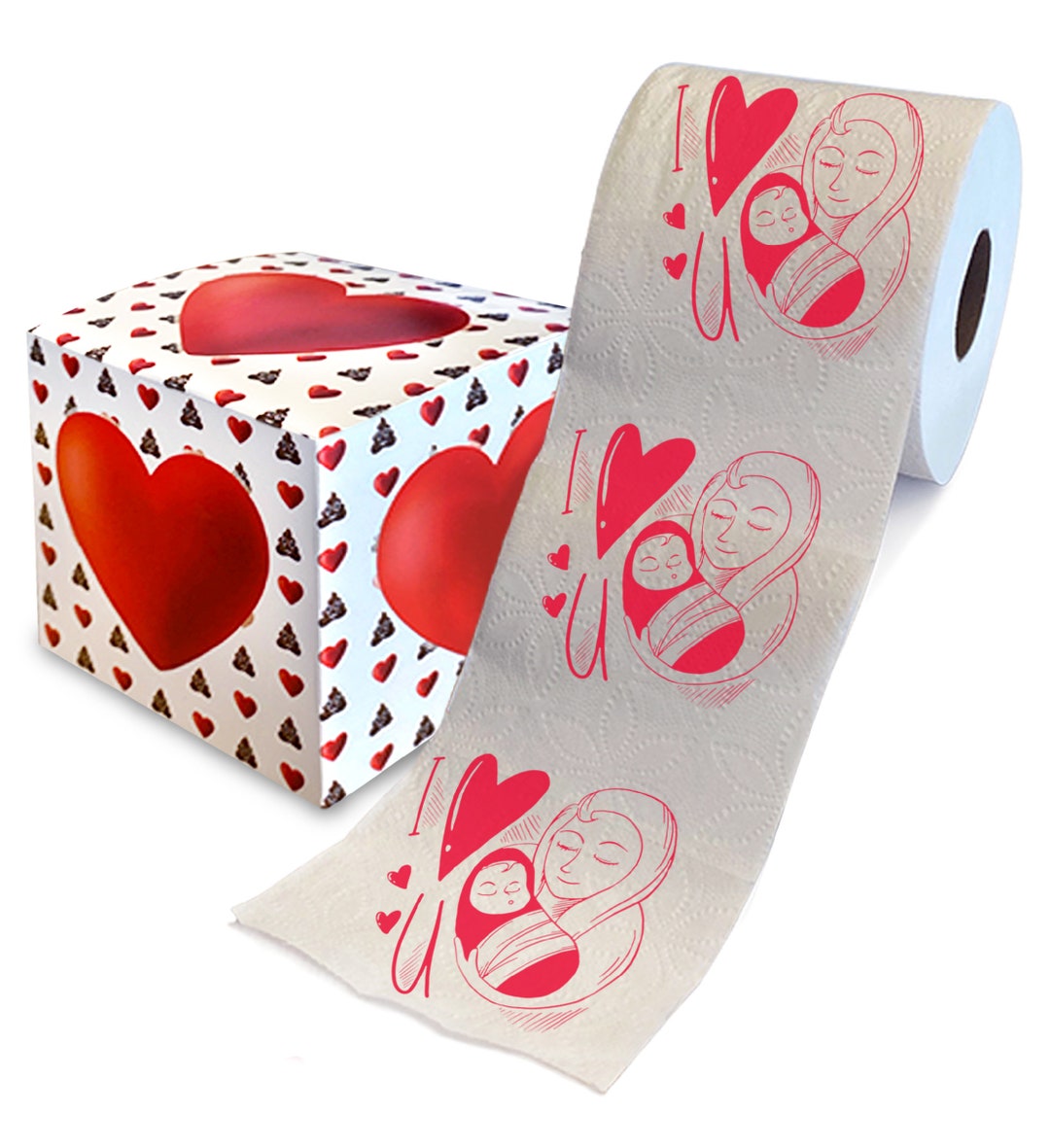 Happy Mother's Day I Love You Mom Design Printed Toilet Paper Paper ...
