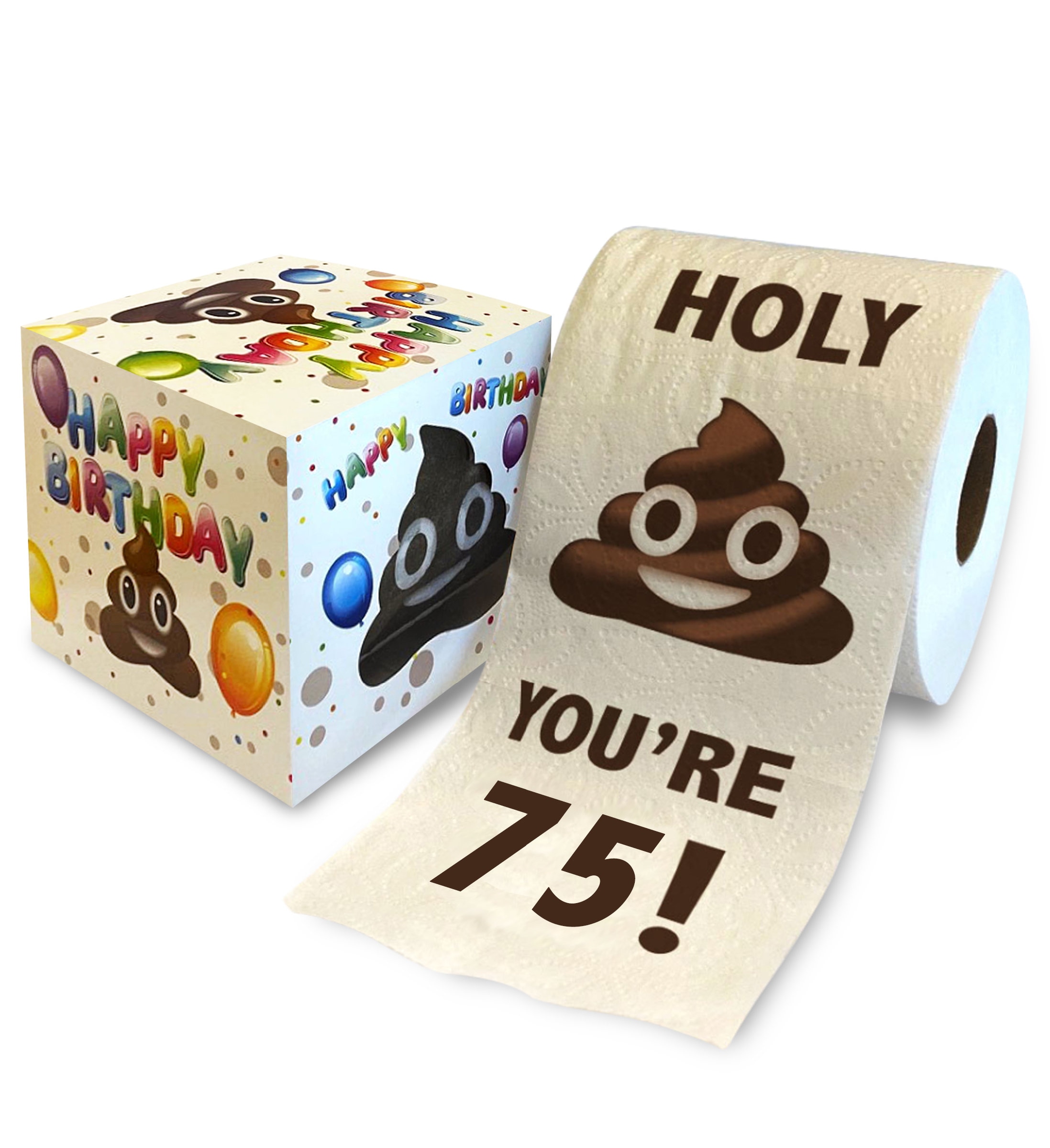 Printed TP Holy Poop You're 75 Printed Toilet Paper Gag - Etsy Printed TP Holy Poop You're 75 Printed Toilet Paper Gag - Etsy
