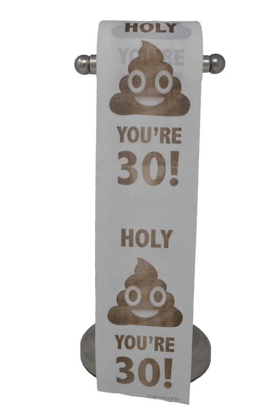 Happy 30th Birthday Toilet Paper Prank Funny Gag Gift Etsy