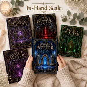 James Potter Complete 5 Book Hardcover Set, Dark Academia Fantasy Collection, Collector Edition with 5 Matching Bookmarks, Gift For Birthday