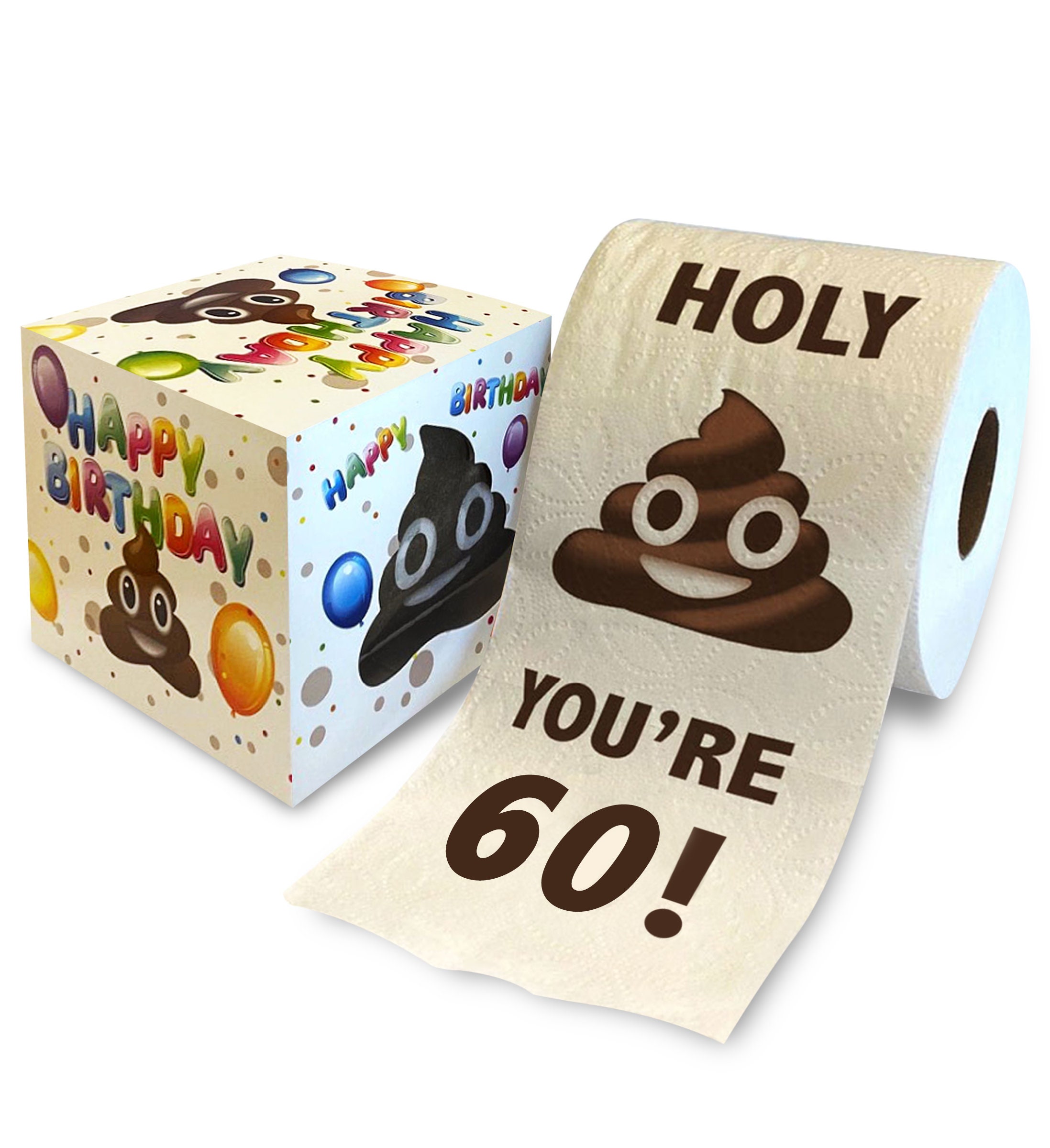 Printed TP Holy Poop You're 60 Printed Toilet Paper Gag - Etsy