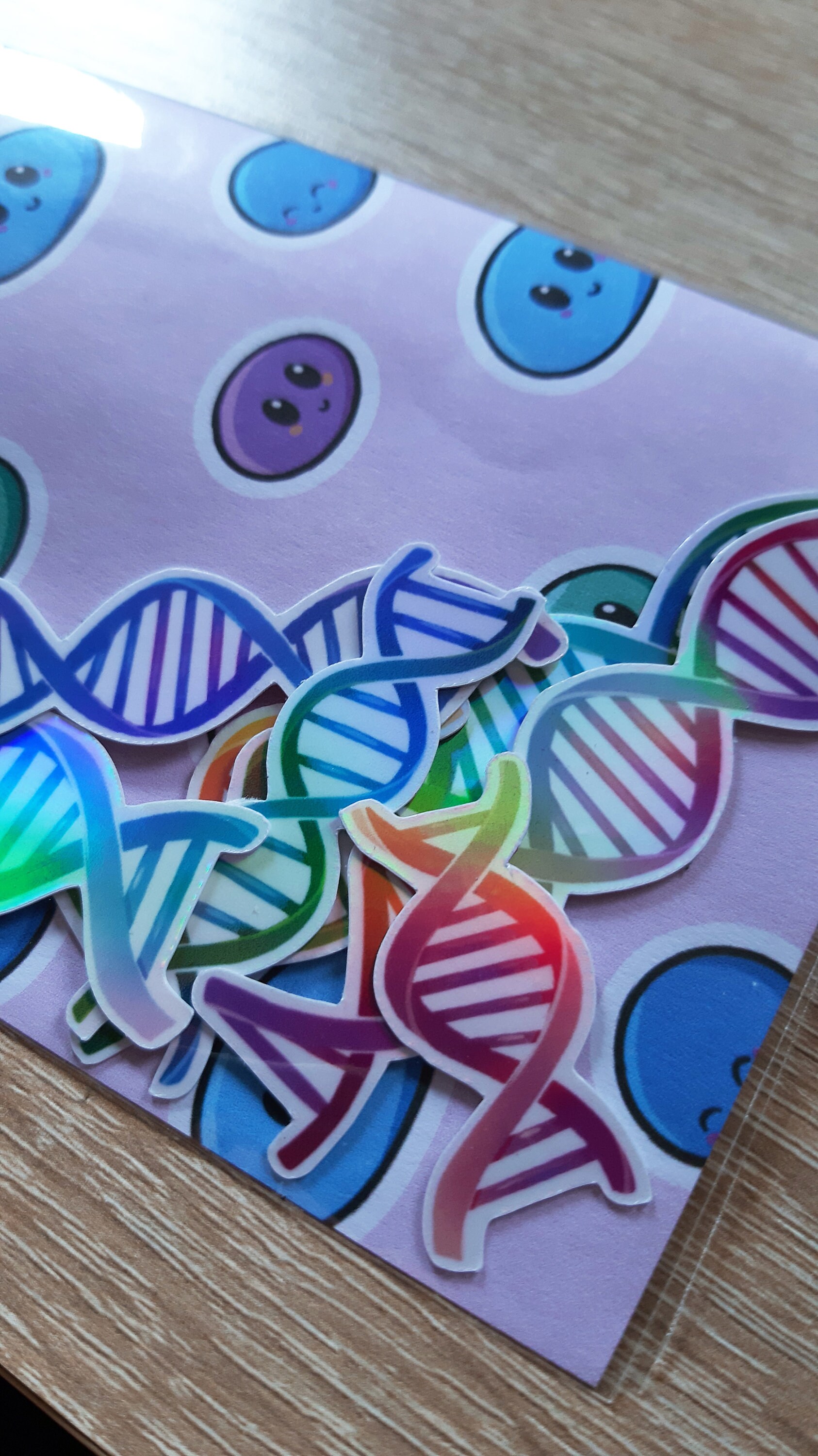 Vinyl Sticker Set DNA, Holographic - Etsy