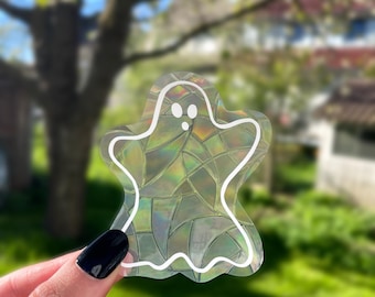 Ghost Suncatcher Sticker, Geister Sonnenfänger Aufkleber, Fensterdekoration, Regenbogen