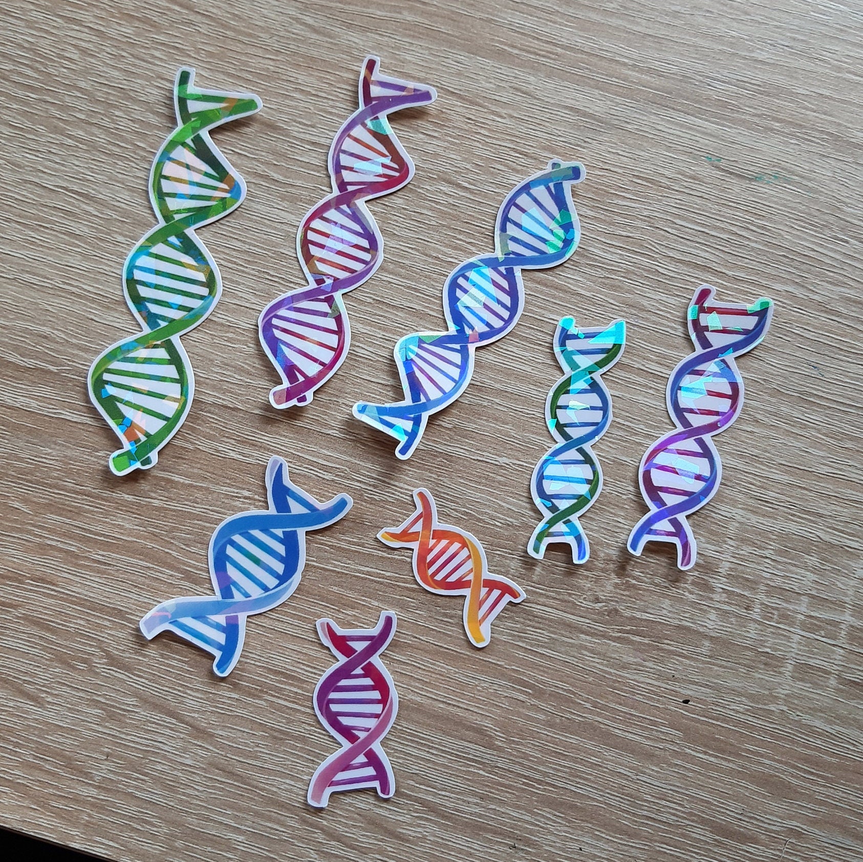 Vinyl Sticker Set DNA, Holographic - Etsy