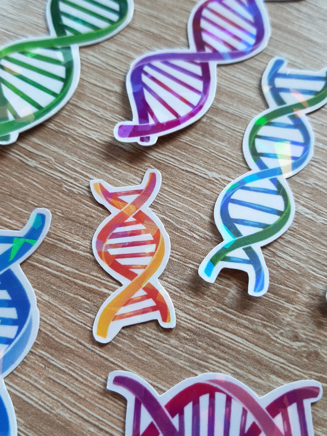 Vinyl Sticker Set DNA, Holographic - Etsy