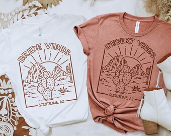 Koszule na wieczór panieński w pustyni Scottsdale Arizona Desert Vibes