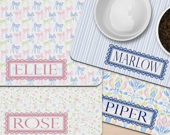 Tappetino per cibo per cani Grandmillenial personalizzato con nome in gomma antiscivolo