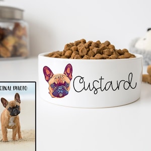 Custom Dog Bowl with Photo, Personalized Dog Bowl or Cat Bowl, Food and Water Bowl