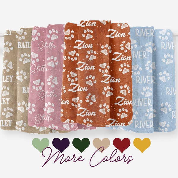 Personalized Full Color Dog Blanket Custom Pet Blanket Crate Blanket Scent Blanket