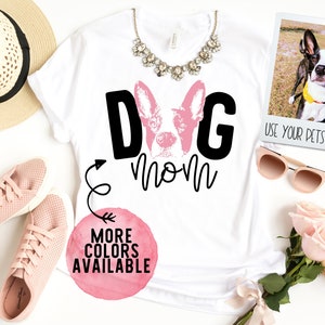 Personalized Dog Mom Custom Photo Top T-shirt Cartoon My Pet Dog Lover Shirt Gift Idea Cute Dog Gift Personal Picture
