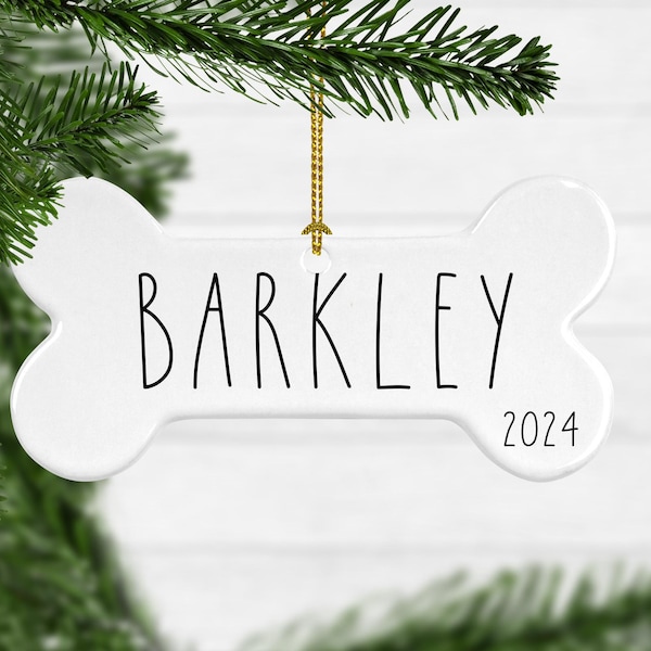 Personalized Dog Ornament Christmas Gift for Dog New Dog Owner Gift Dog Bone Ornament Custom Dog Ornament Dog Mom Gift FREE SHIPPING