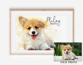 Personalized Watercolor Pet Portrait: Custom Dog Art (Digital Download)