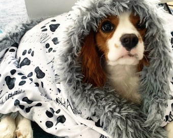 Personalized Dog Blanket: Plush Fleece or Sherpa Pet Blanket