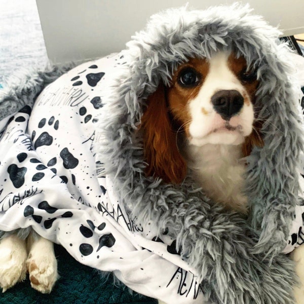 Manta personalizada para perros: manta de felpa polar o sherpa
