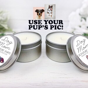 Dog Mom Signature Sniffs Custom Dog Photo Candle