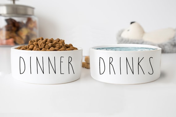 Funny Dog Gift Pet Food Bowl Water Bowl Cat Bowls Dinner Drinks