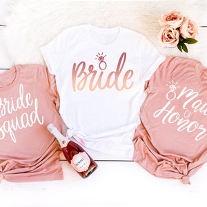 Bachelorette Shirts Bride Squad Bridesmaid Shirt Bachelorette Party Shirt Bride Shirt Bridesmaid Gift Wedding Party Gift Bridesmaid Proposal