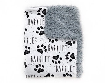 Personalized Dog Blanket Custom Pet Blanket Crate Blanket Scent Blanket