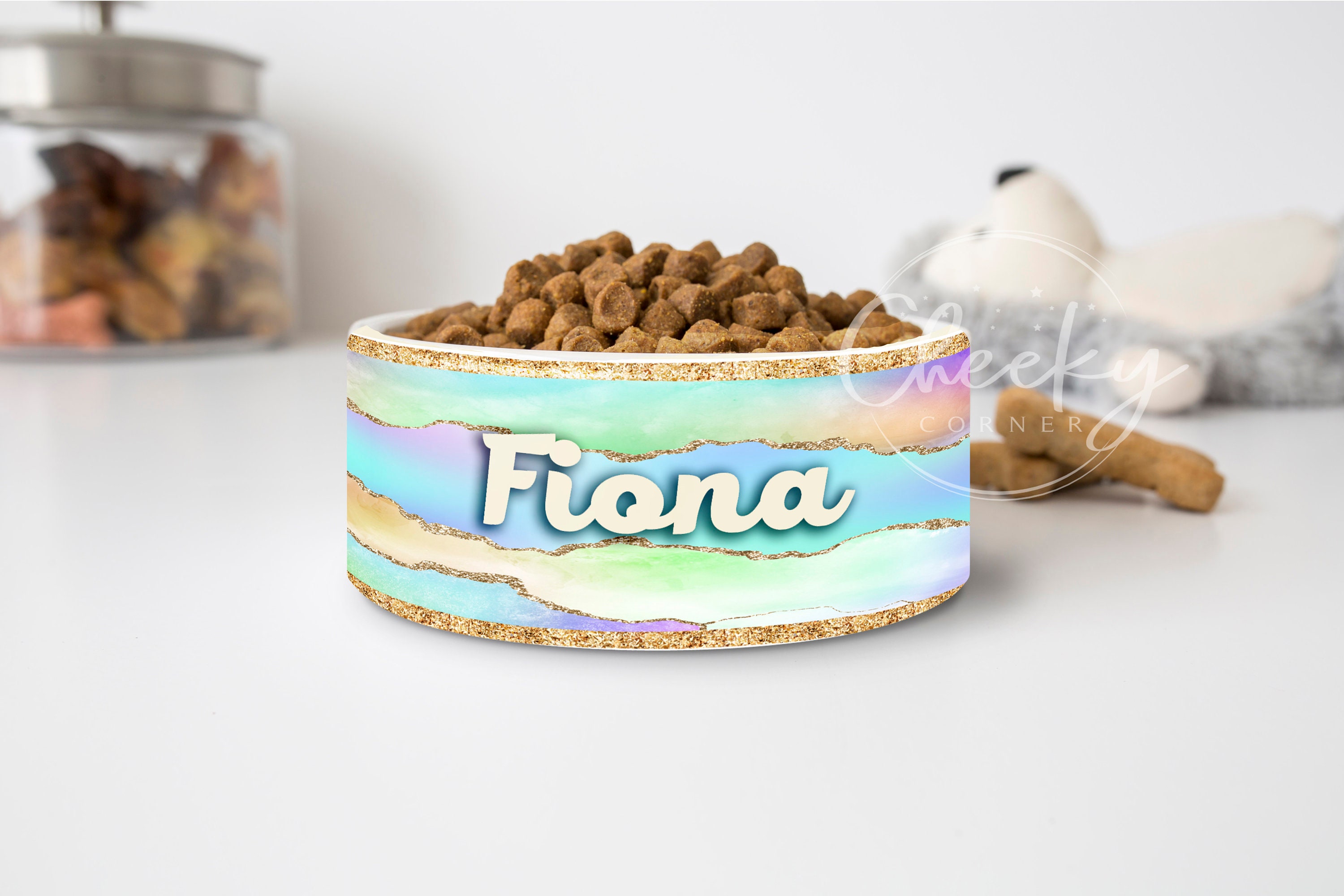 Agate Custom Dog Bowls Personalized Dog Bowl Cat Pet Bowl With