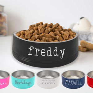 Stainless Steel Personalized Dog Bowl, Cat Bowl with Name, New Puppy, Custom Gift for Pet