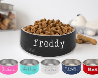 Stainless Steel Personalized Dog Bowl, Cat Bowl with Name, New Puppy, Custom Gift for Pet