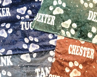 Personalized Dog Blanket: Full Color Minky Fleece Pet Blanket (30x40)