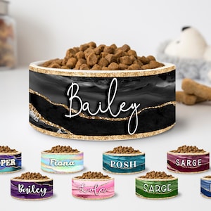 Custom 3D Printed Pet Bowl With Name Multiple Sizes Food 